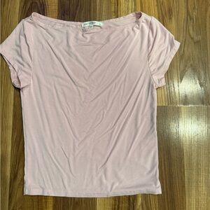 Anthropologie White Fitted Short Sleeve T-Shirt